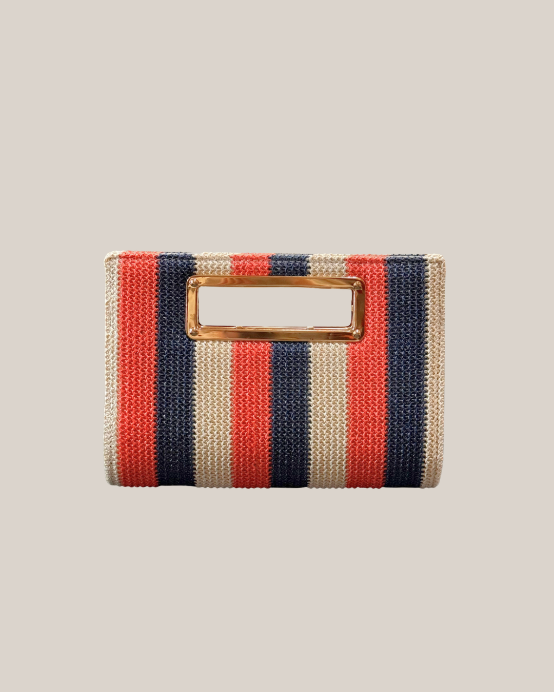 Textured Straw Clutch